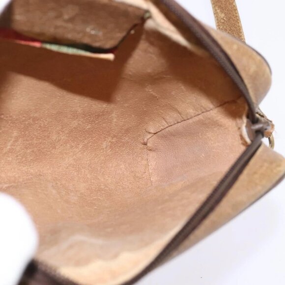 GUCCI GG Supreme Web Sherry Line Shoulder Bag PVC Beige 116 02 089 Auth 148264 - Picture 12 of 16